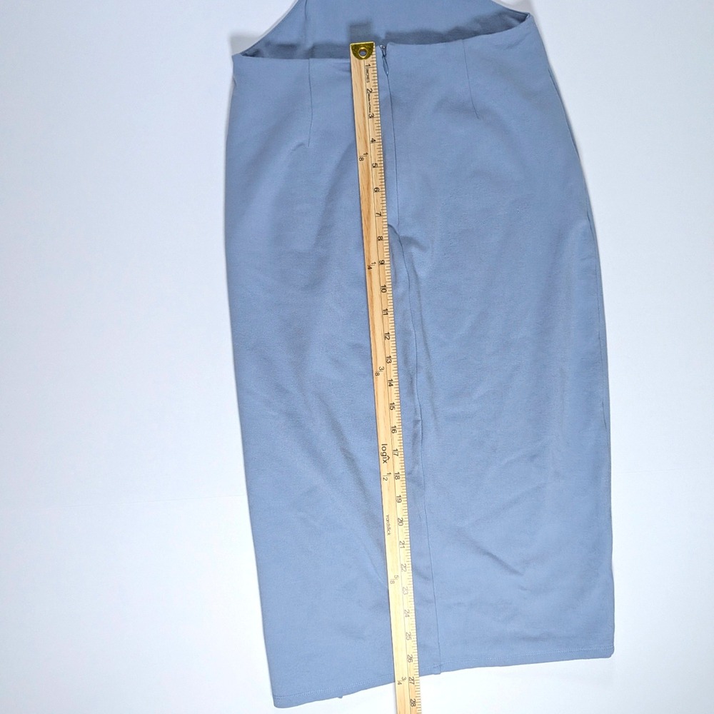 Lovers and Friends Titus Midi Dress Cutout Slit Bodycon Periwinkle Blue Sz S - Picture 14 of 15